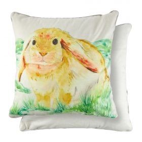 New Edge Blinds Animal Watercolour Printed Cushion in Grey