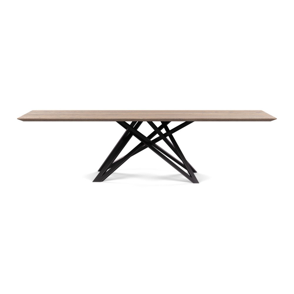 Heal's Vienna Dining Table 280x100cm Grey Oiled Oak Chamfered Edge Filled