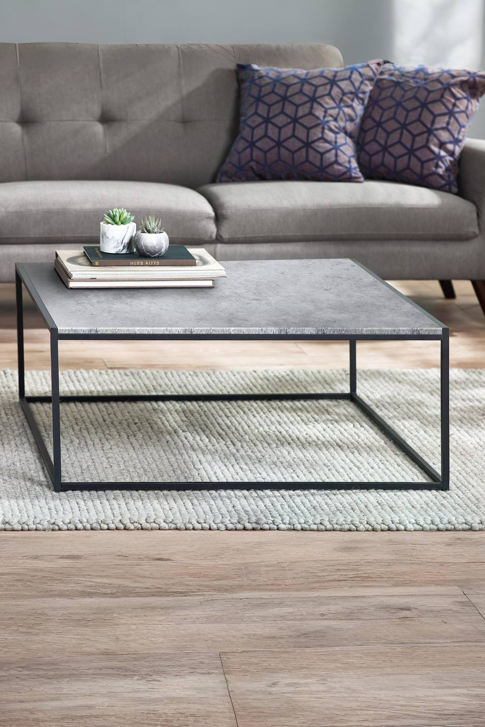 Julian Bowen Staten Square Coffee Table in Grey