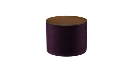 Ringo Storage Drum in Plum Smart Velvet - sofa.com