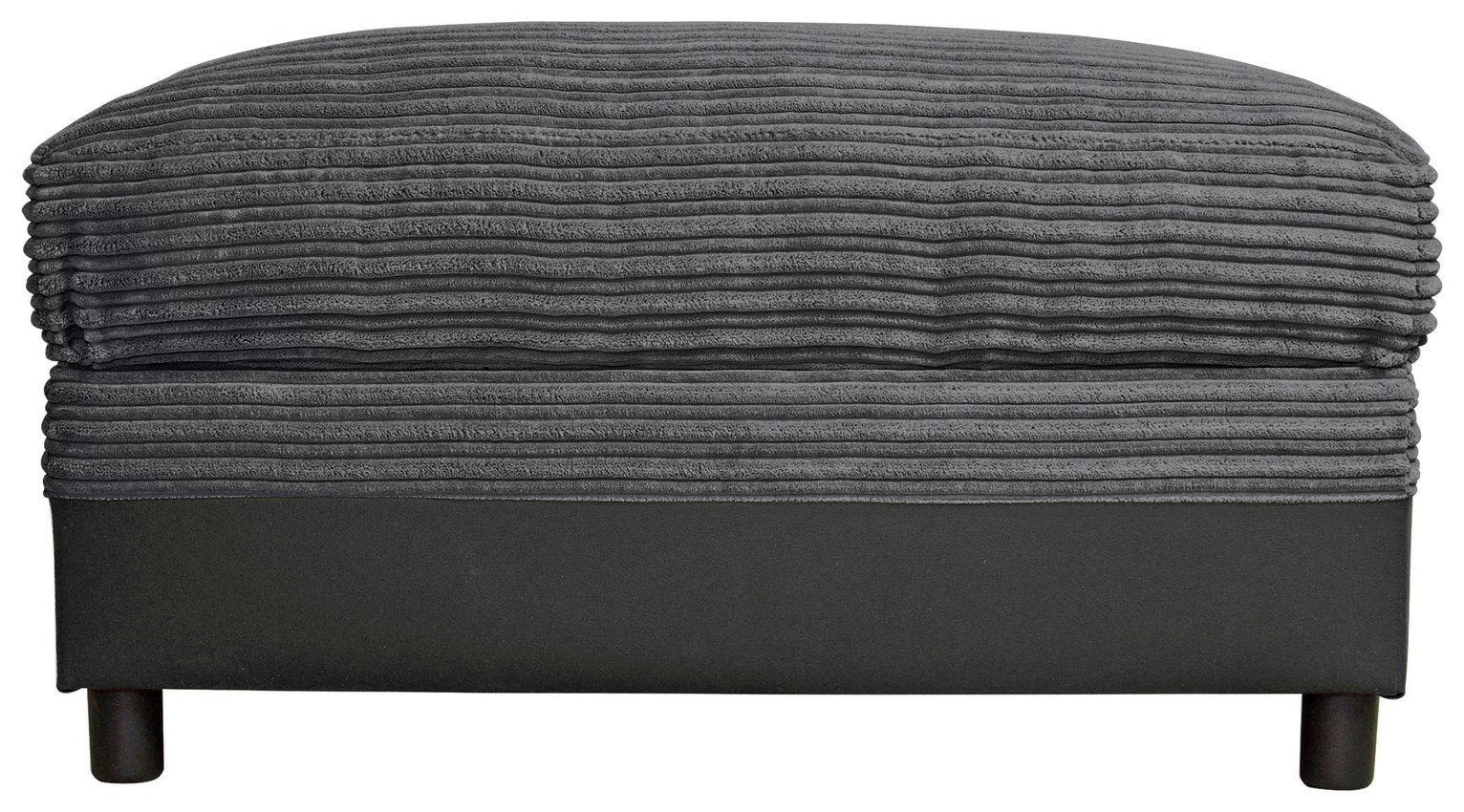 Argos Home Harry Large Fabric Storage Footstool - Charcoal