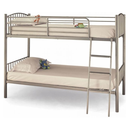 Oslo Twin Metal Bunk Bed In Silver