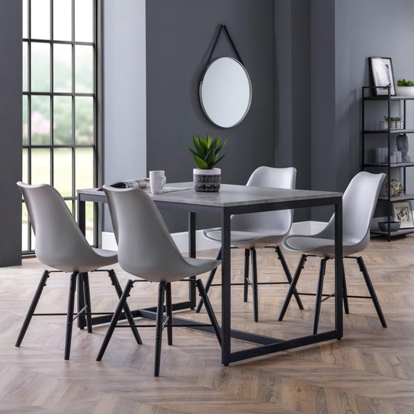 Staten 4 Seater Rectangular Dining Table with 4 Kari Chairs
