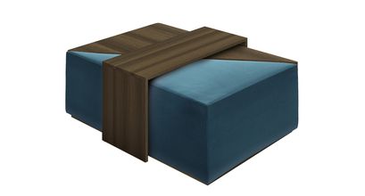 Astaire Modular Coffee Table Set Footstool in Seaweed Smart Cotton - sofa.com