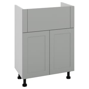 Wickes Winsford Dust Grey Standard Depth Vanity Unit - 600mm