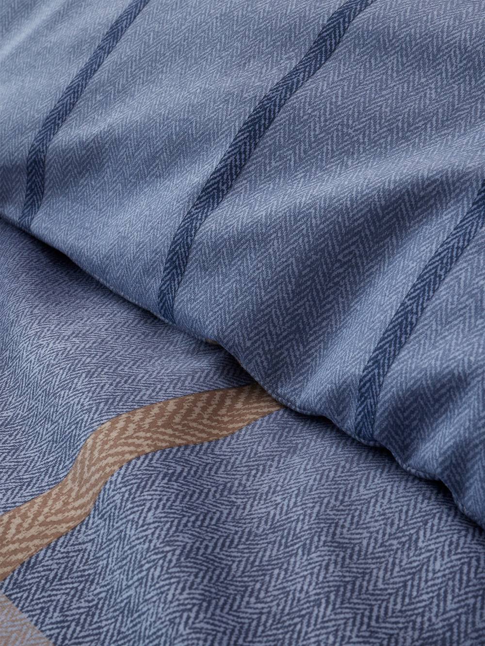 Catherine Lansfield 'Brushed Cotton Melrose Tweed Check' Duvet Cover Set in Blue 4