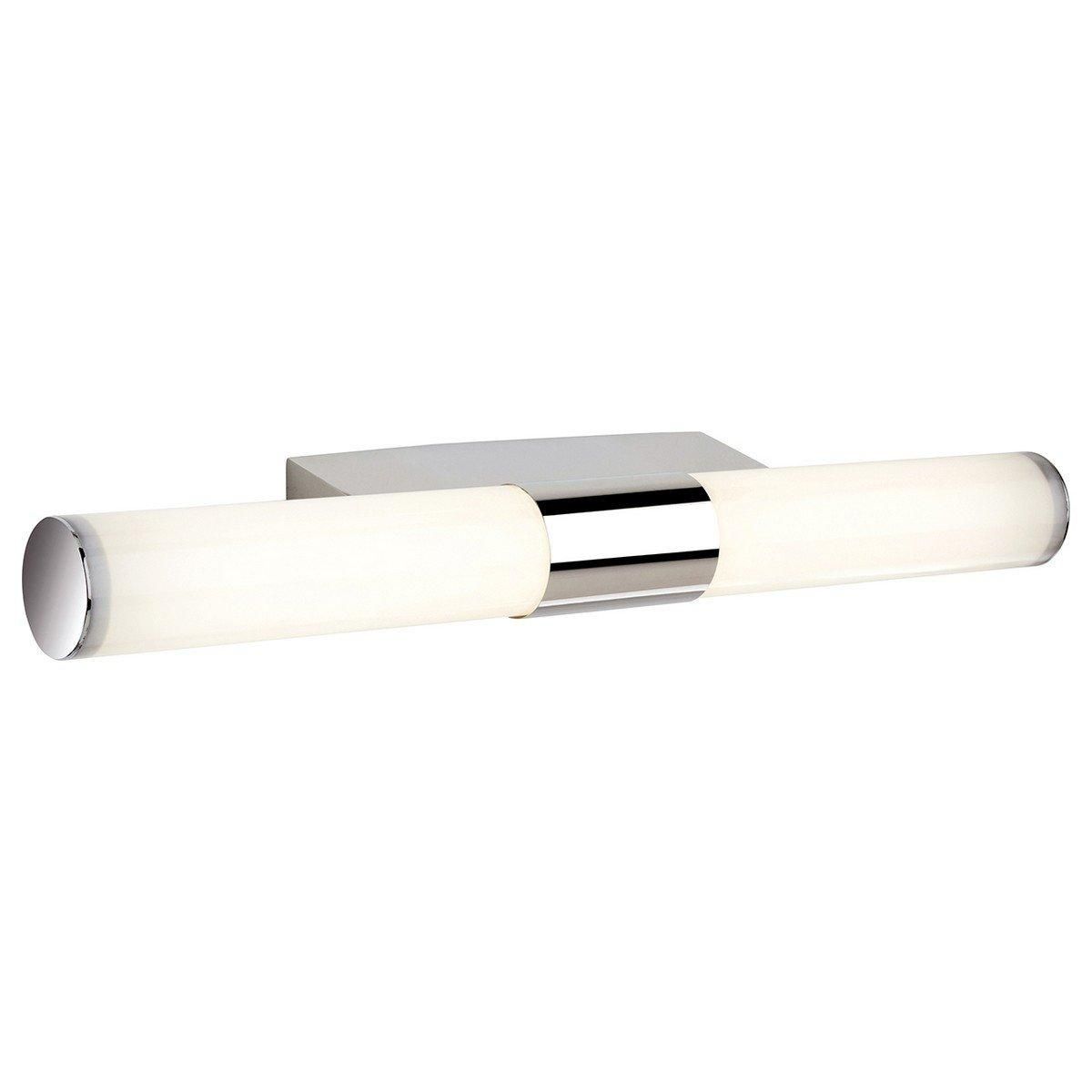 Netlighting Vega LED Bathroom Indoor Wall Light Chrome Polycarbonate Diffuser IP44 in Grey