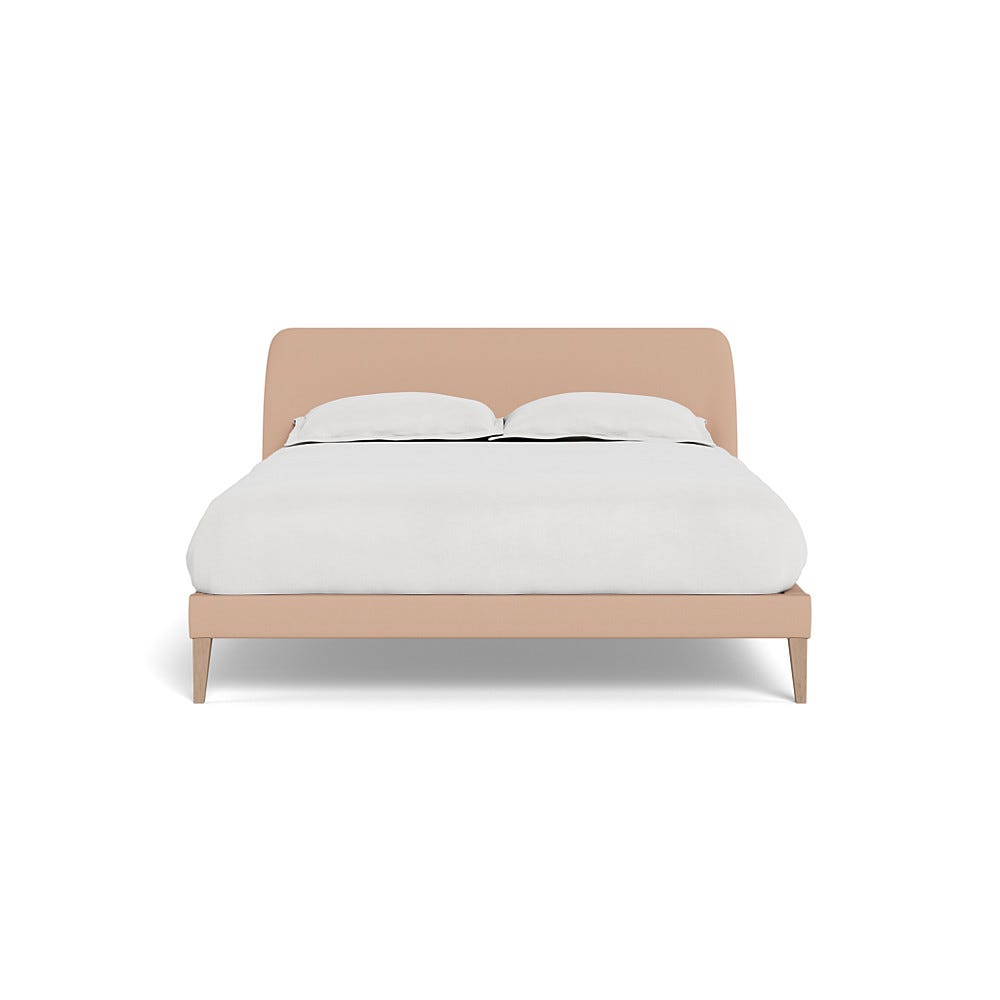 Heal's Wallis Bedstead King Capelo Linen-Cotton Rosedale Natural Oak Feet