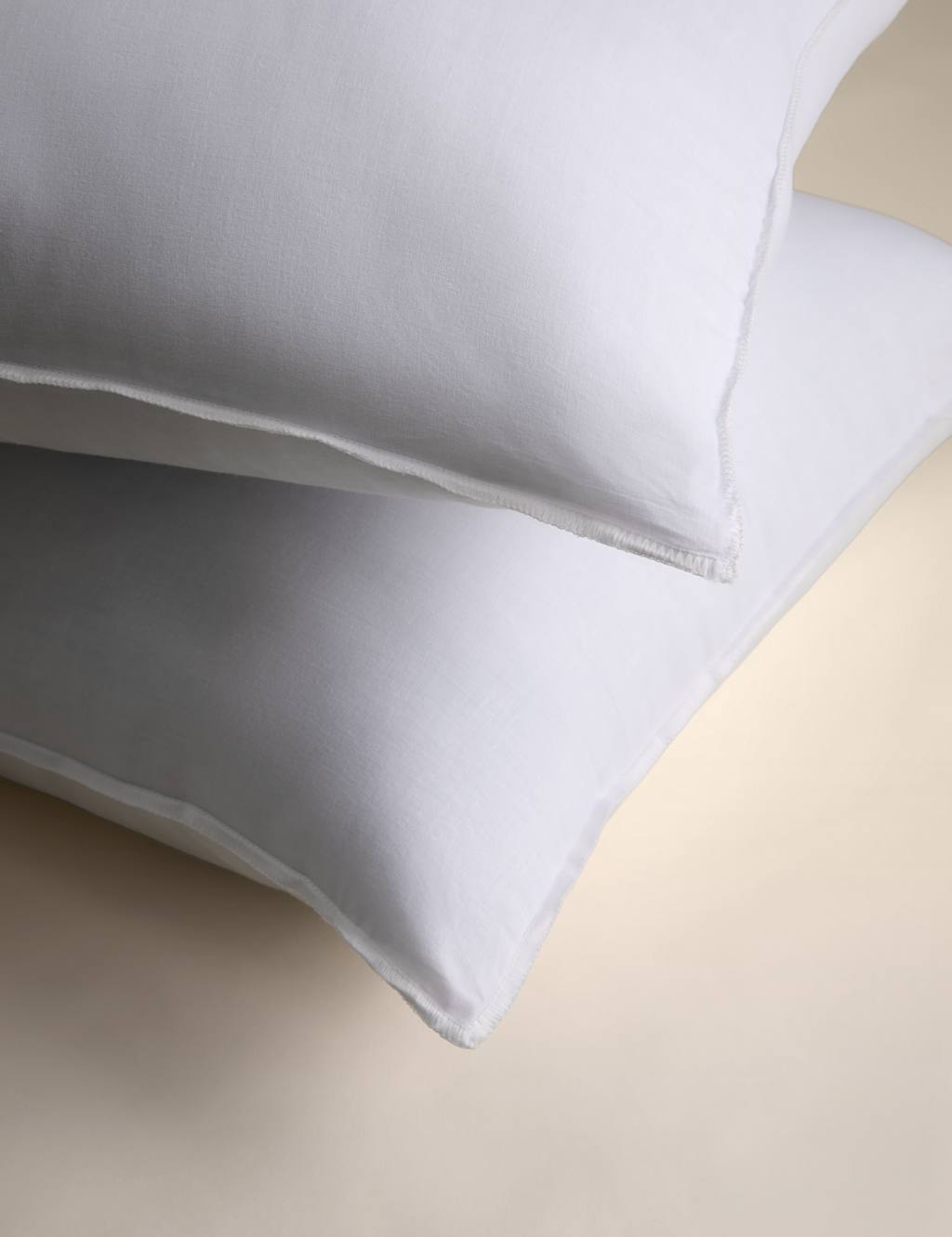 M&S 2 Pack Stay Cool Pure Cotton Medium Pillows White