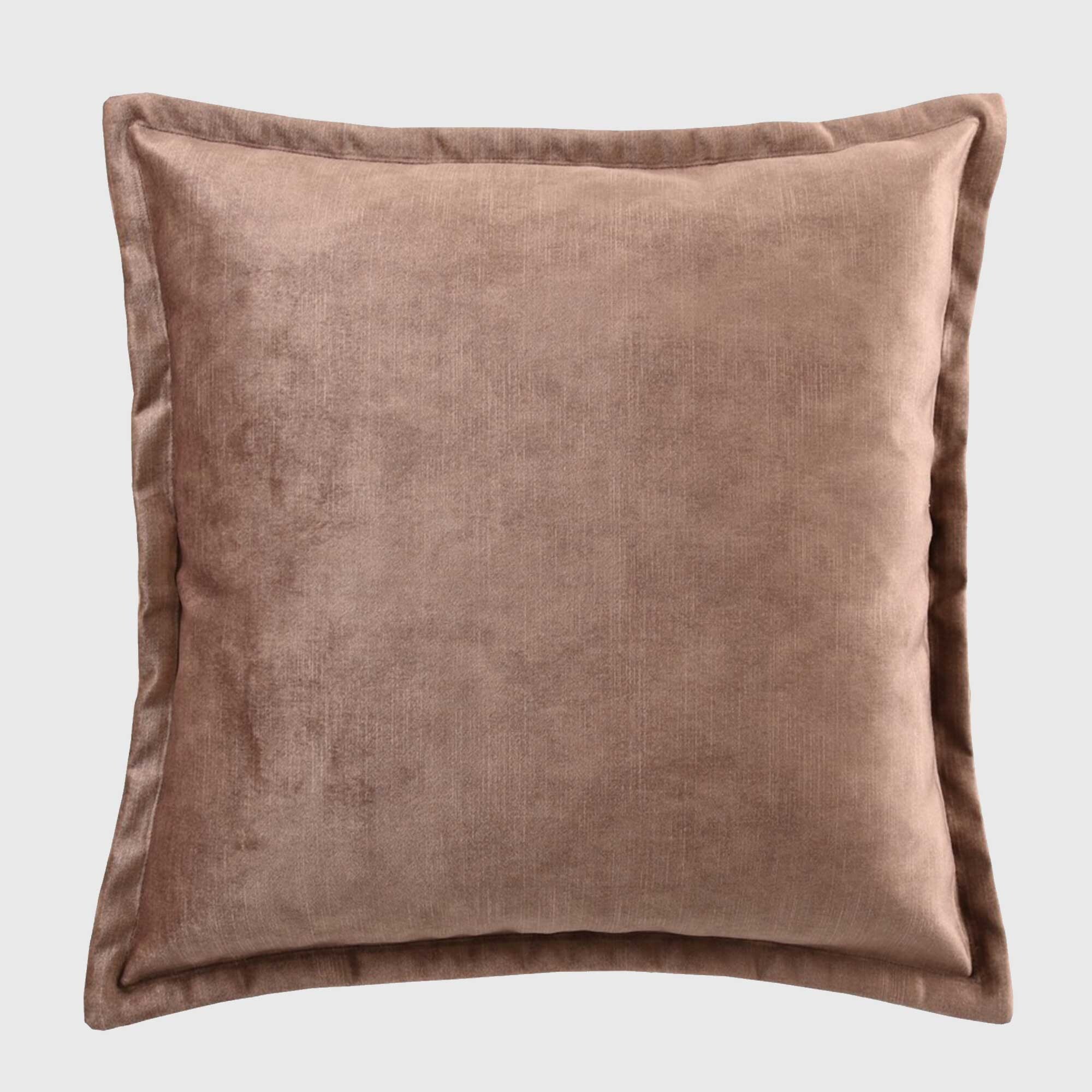 Brown Edged Cushion, Square Polyester | Barker & Stonehouse