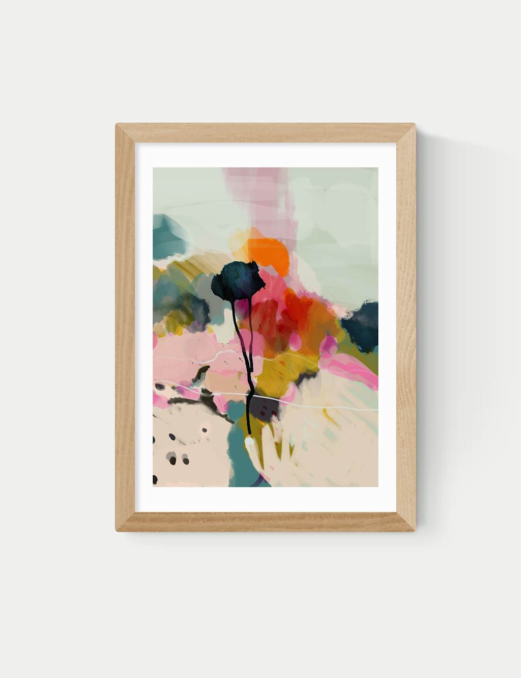 East End Prints Paysage Abstract Framed Art Print Natural