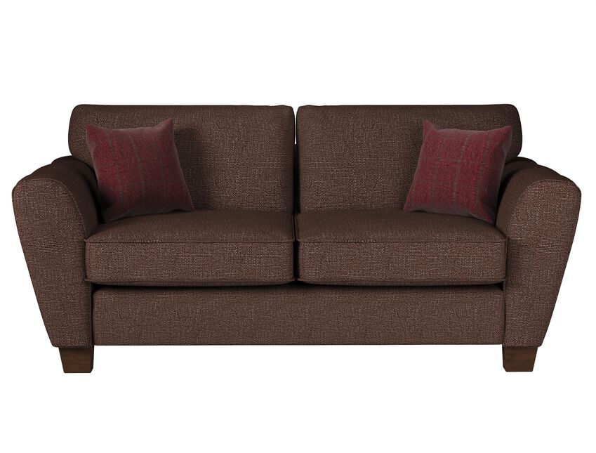 ScS Living Brown Theo Fabric 2 Seater Standard Back Sofa