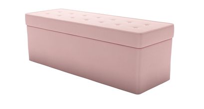 Buttons Storage Bench in Rhubarb Smart Cotton - sofa.com