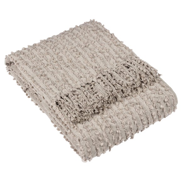 Arvo Boucle Polycotton Yarn Throw Blanket 130cm x 180cm 3