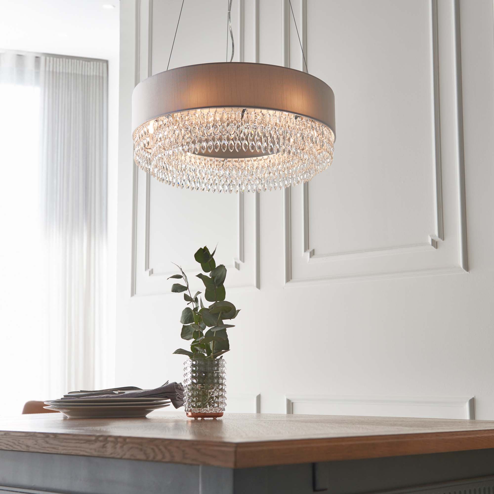 Vogue Lucerne 6 Light Ceiling Fitting Silver