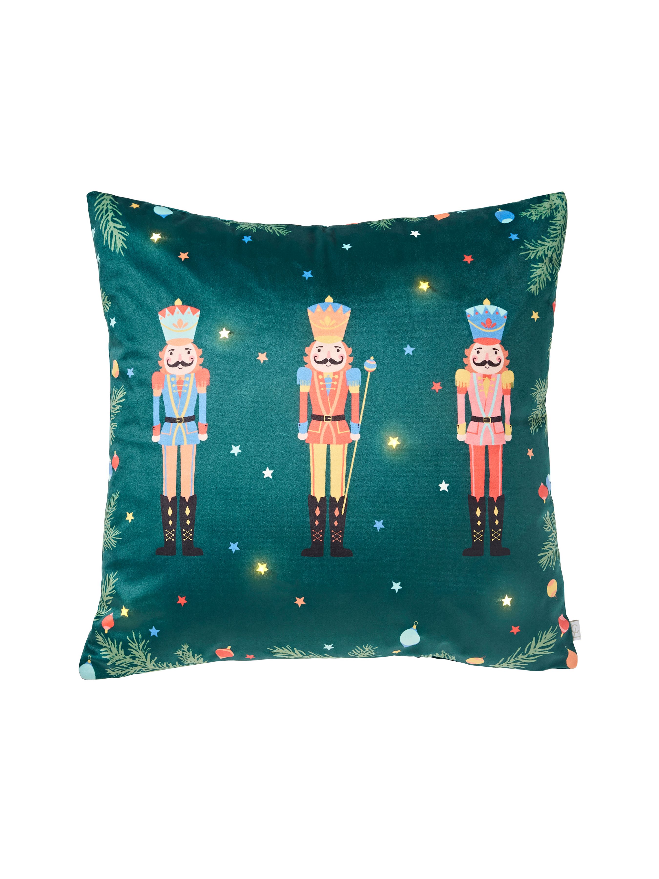 Catherine Lansfield 'Christmas Nutcracker Light Up' Cushion in Green 5