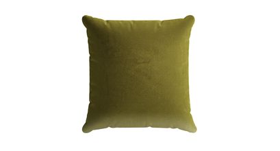 45x45cm Scatter Cushion in Olive Cotton Matt Velvet - sofa.com