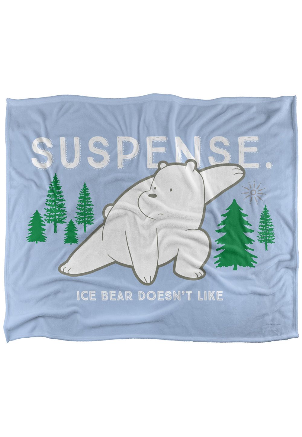 Cartoon Network We Bare Bears Suspense Silky Touch Super Soft Throw Blanket 152 X 127 cm in White