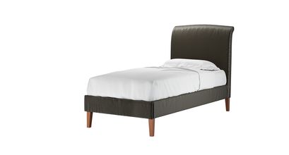 Thea Single Bed in Elephant Cotton Matt Velvet - sofa.com