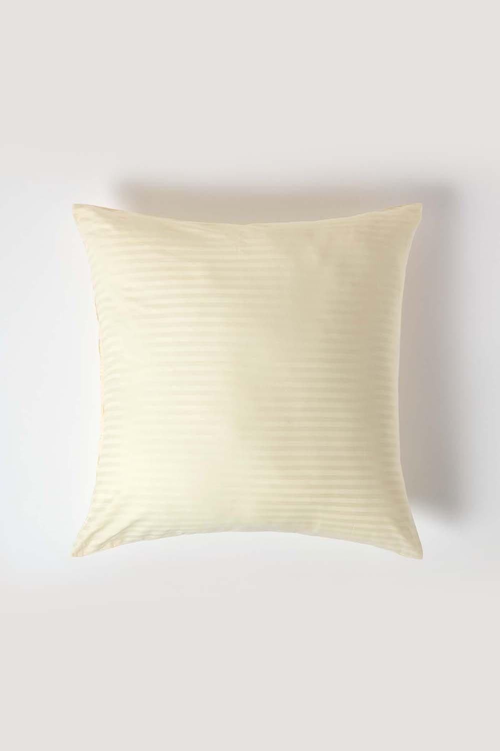 Homescapes Continental Egyptian Cotton Pillowcase 330 TC, 80 x 80 cm in Bright Yellow