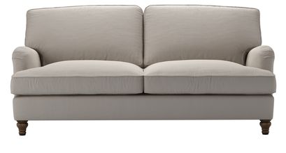 Bluebell 3 Seat Sofa Bed in Stone Brushed Linen Cotton - sofa.com