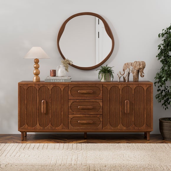 Khari Extra Wide Sideboard, Midtone Mango Wood