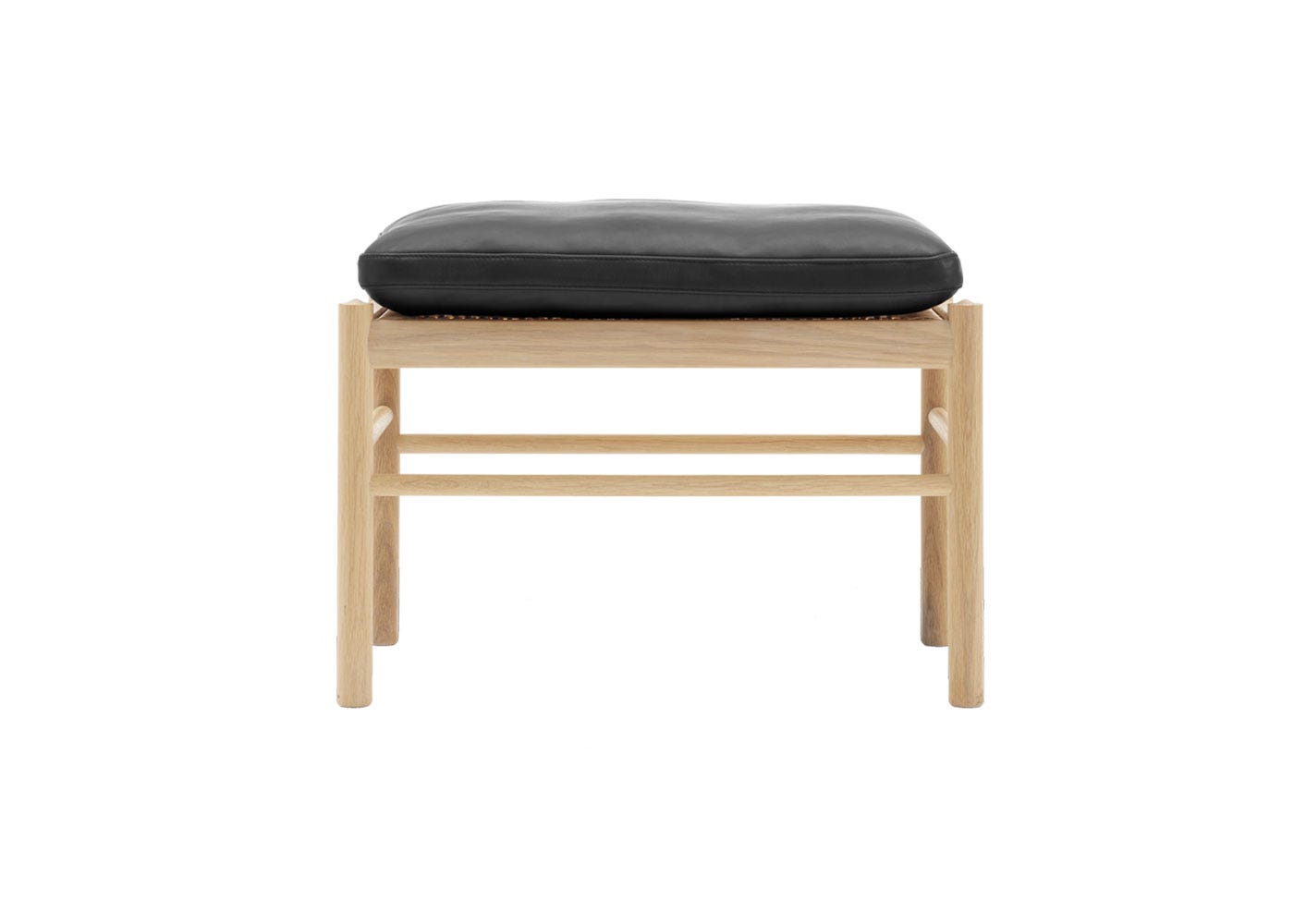 Carl Hansen & Son OW149F Colonial Footstool Soaped Oak Upholstered in Thor 301