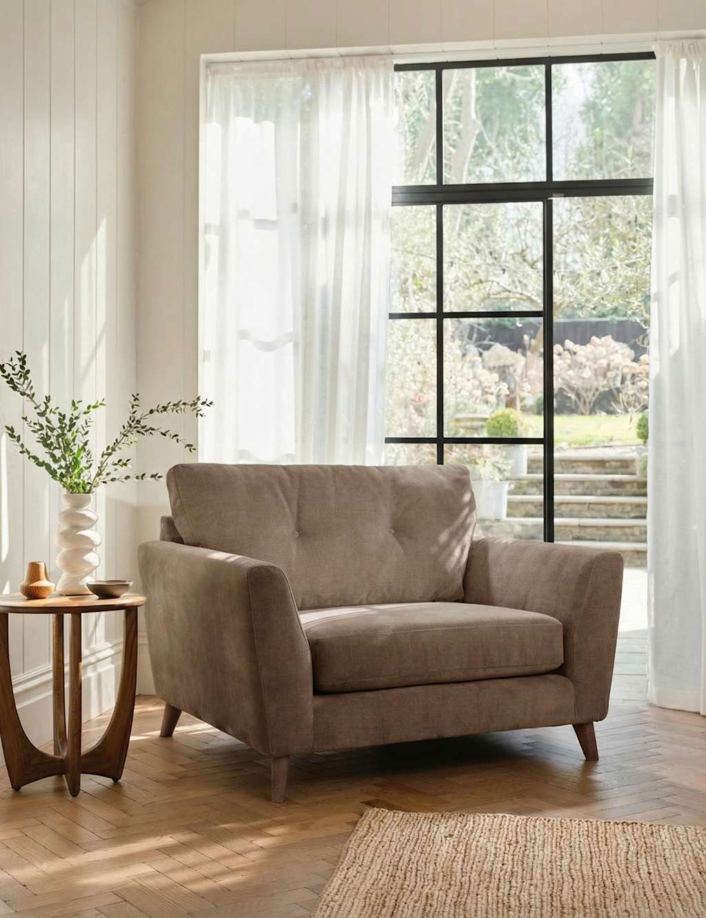 BARKER AND STONEHOUSE Ellis Chenille Snuggle Chair Charcoal