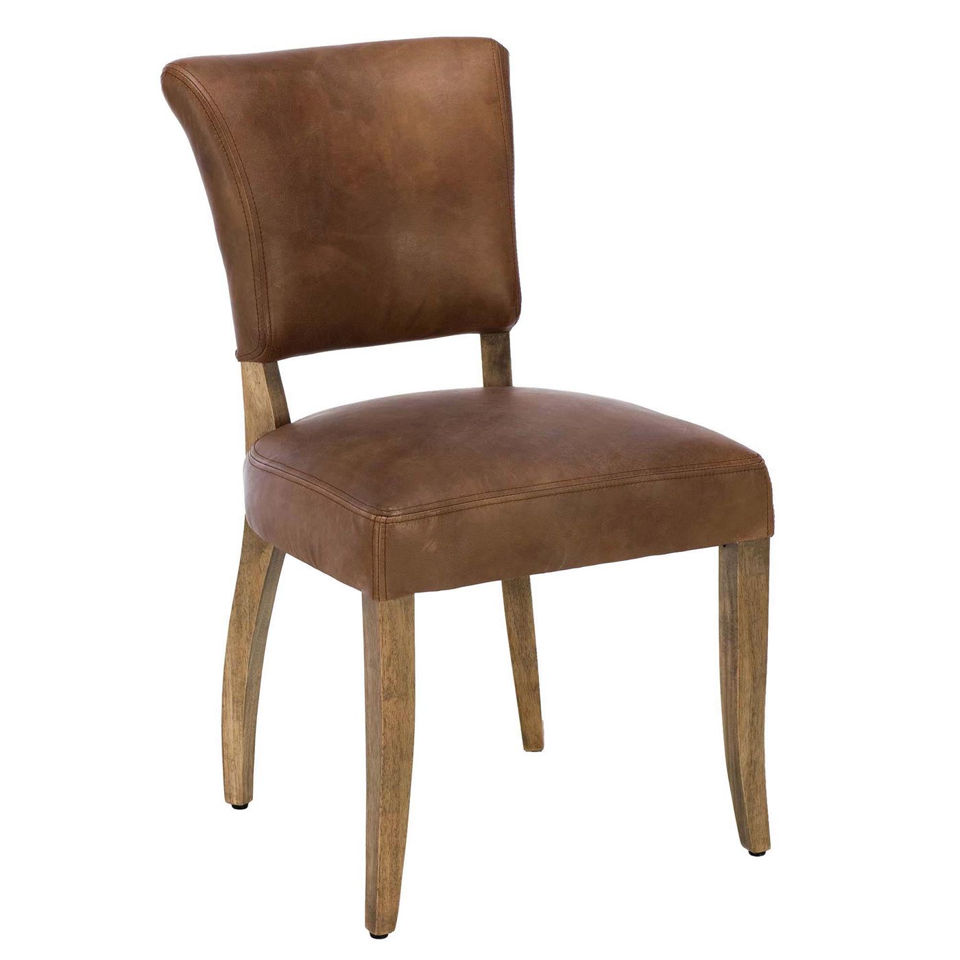 Timothy Oulton Mimi Destroyed Raw Leather Dining Chair, Brown