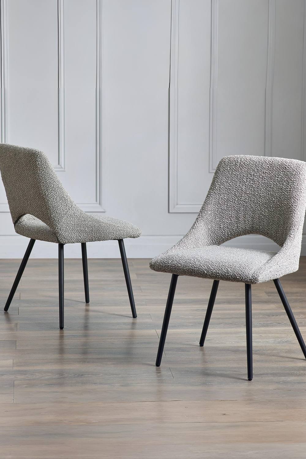 Julian Bowen Iris Upholstered Dining Chair (Set of 2) in Grey