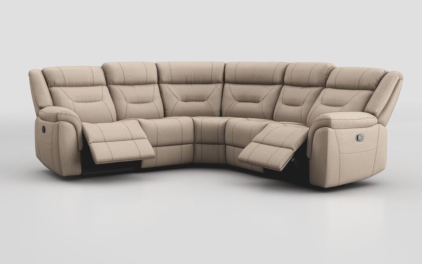 Cream Fabric Ainsdale 2 Corner 2 Manual Sofa