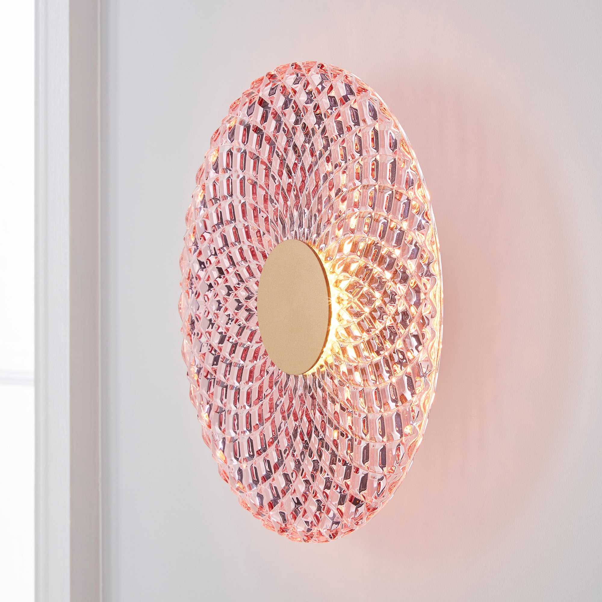 Cora Glass Wall Light Pink
