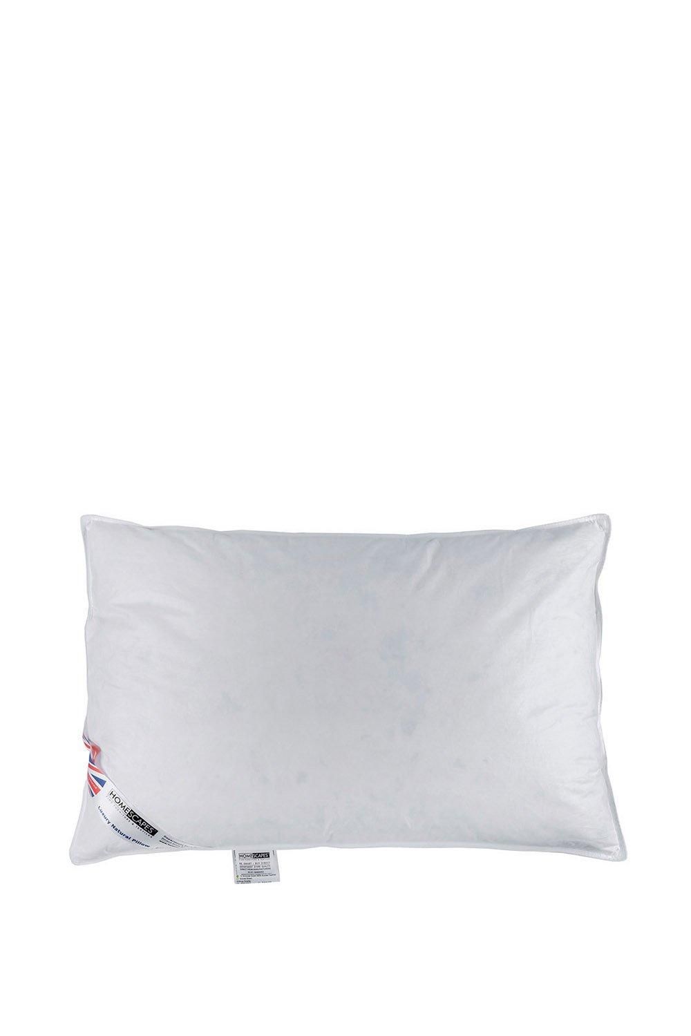 Homescapes Goose Feather & Down Lavender Pillow Dried Lavender Insert Extra Fill in White
