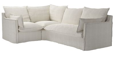 Isaac Asym: LHF Single w RHF 2 Seat Sofa Bed in Clay House Basket Weave - sofa.com