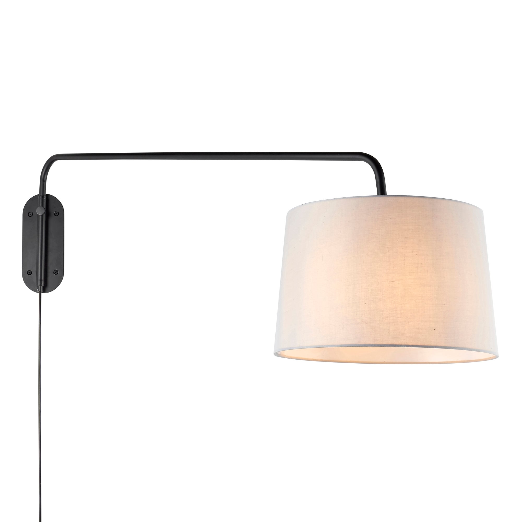 Vogue Carlson Swing Arm Shade Wall Light Grey Grey