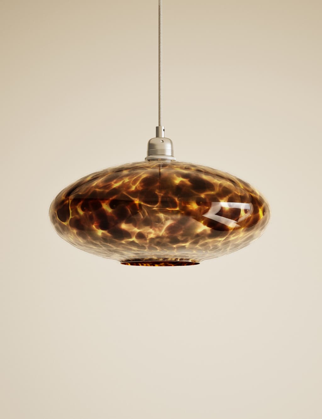 M&S Glass Tortoise Shell Easy Fit Shade Brown