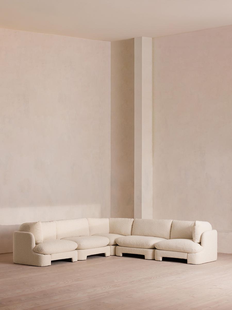Odell Deeper Sit Modular Sofa, Corner Sofa, Natural Boucle