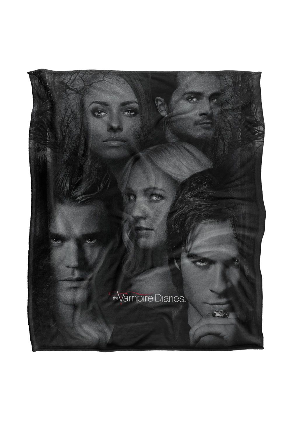 Warner Brothers The Vampire Diaries Silky Touch Super Soft Throw Blanket 152x127cm in White