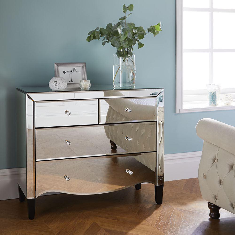 Palermo Mirrored 2 + 2 Drawer Chest