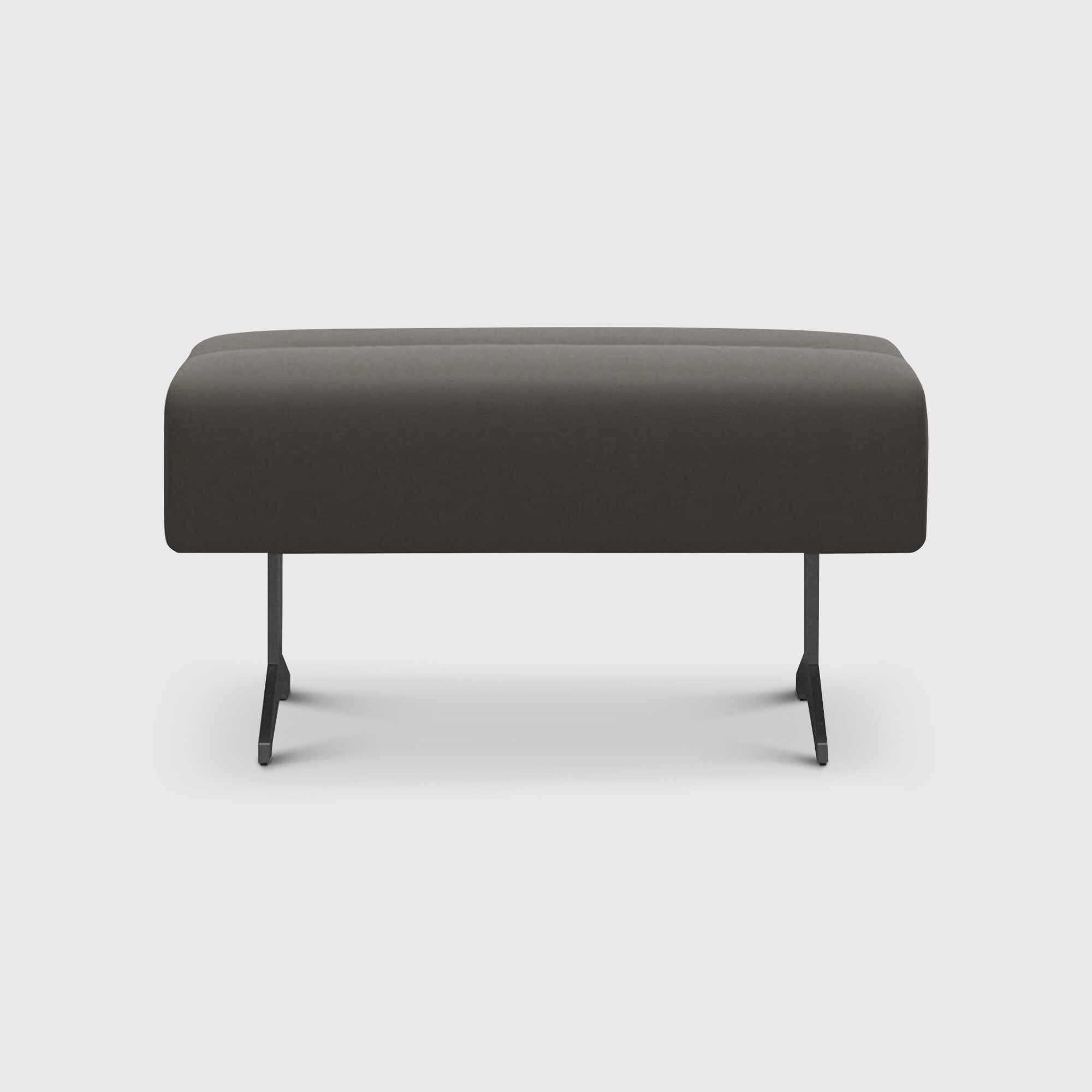 Stressless Stella Large Ottoman, Grey Leather | Barker & Stonehouse