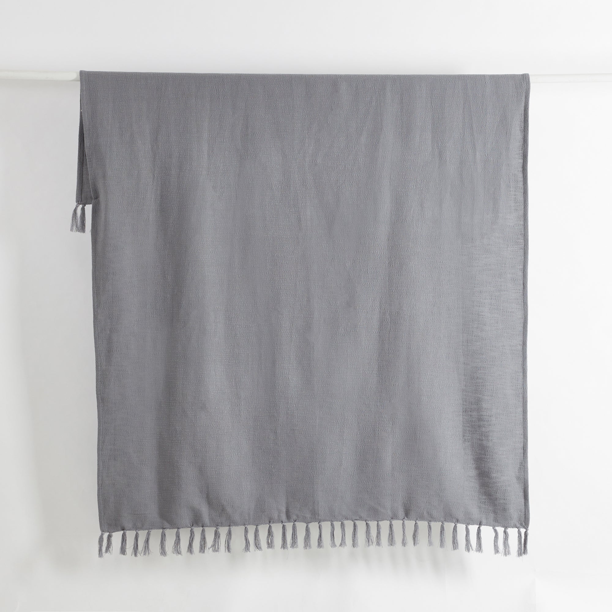 Cotton Slub Throw Grey