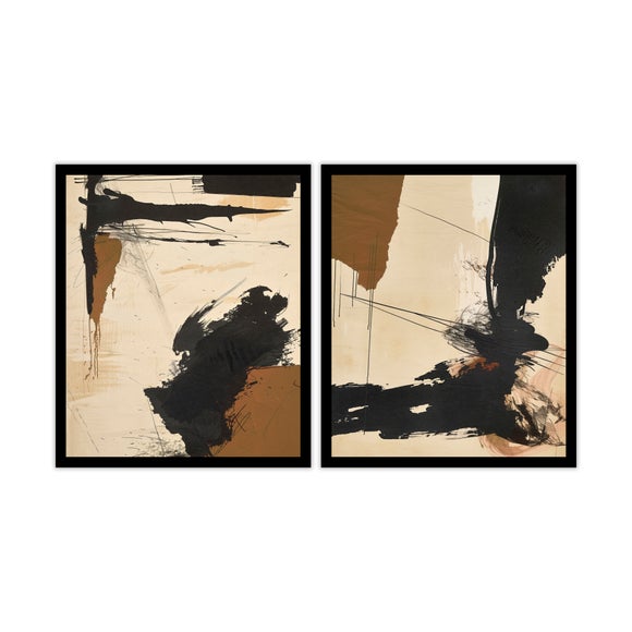 Artko Set of 2 Abstract Passion by J.D Lewis Framed Prints 3