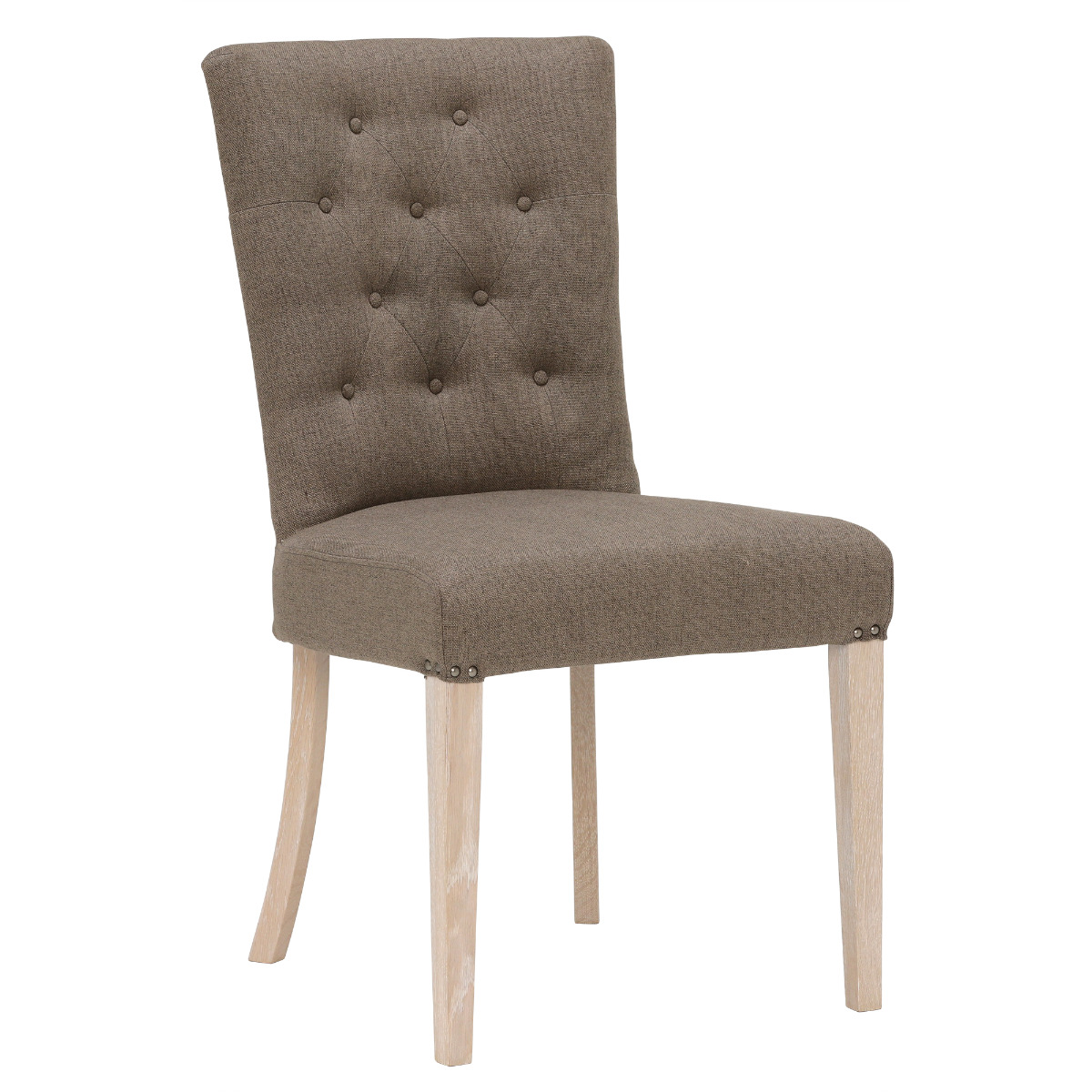 Charente Upholstered Dining Chair, Chalk Oak