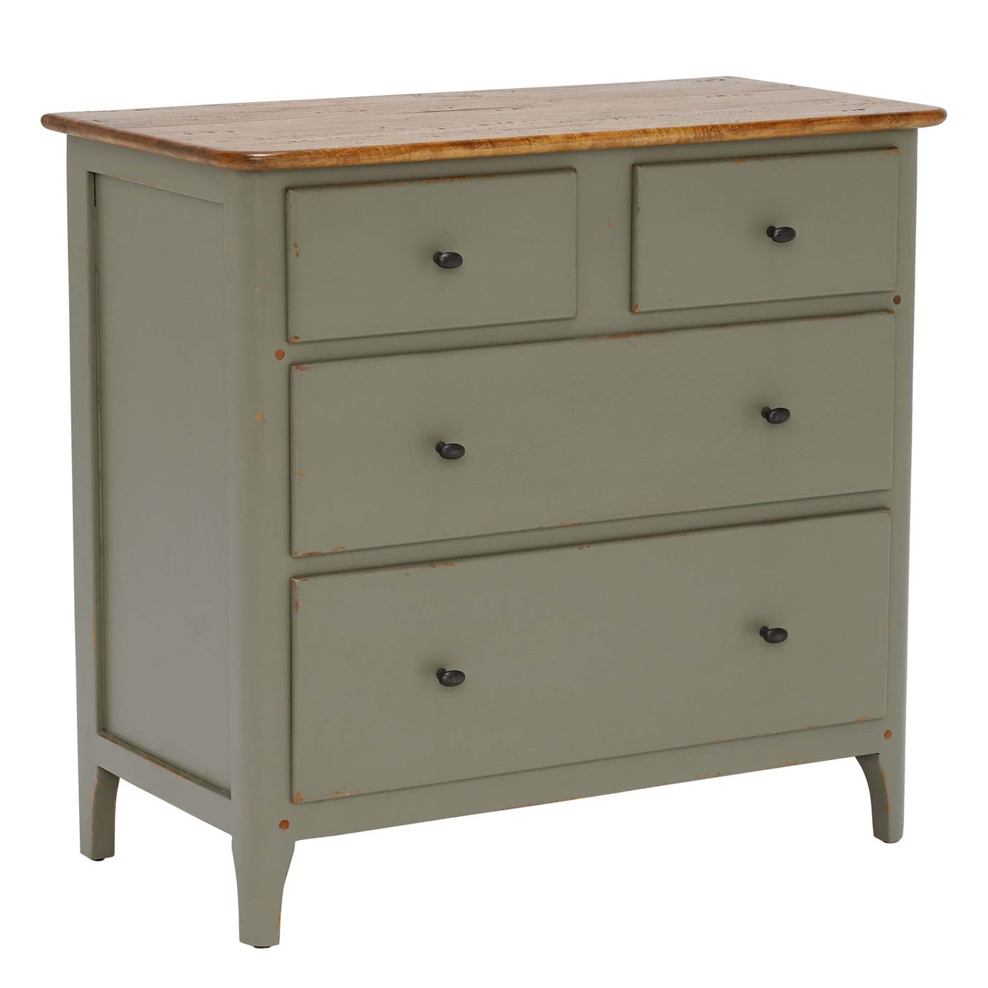 Maison 4 Drawer Chest, Albany and Moss Grey