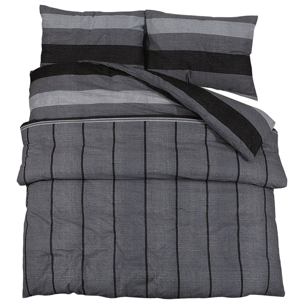 Berkfield Home Duvet Cover Set Dark Grey 260x220 cm Cotton
