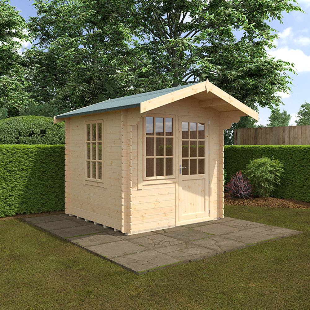 Buttercup Farm 8x8 The Carrington 28mm Cabin - L235 x W235 x H251.3 cm in Natural 2