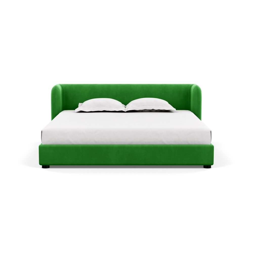 Heal's Group Bed Super King Varese Velvet Emerald