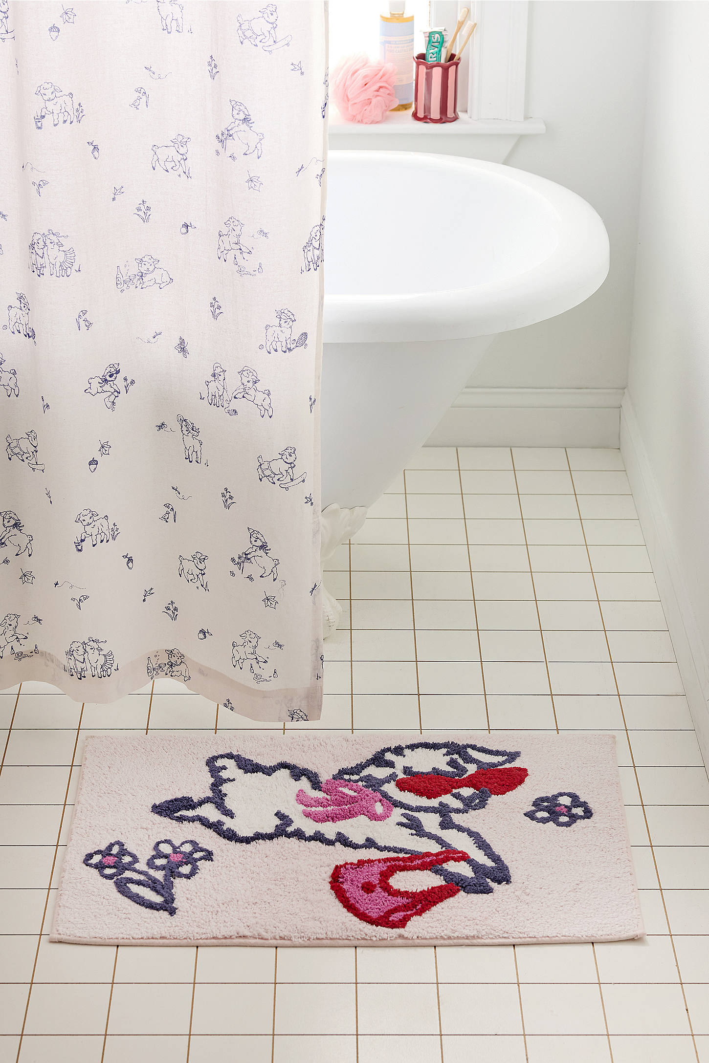 Sassy Lamb Bath Mat