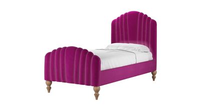 Bella Single Bed in Peony Cotton Matt Velvet - sofa.com