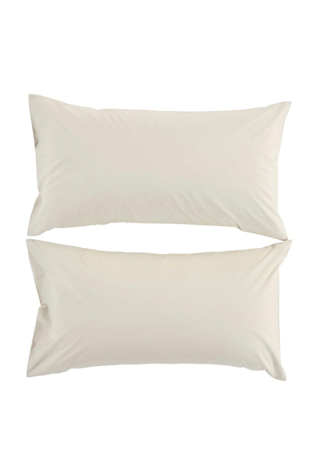 CHRISTY Pure Cotton Percale King Pillowcase Pair in Beige